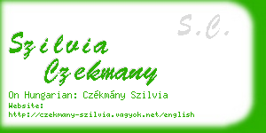 szilvia czekmany business card