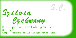 szilvia czekmany business card